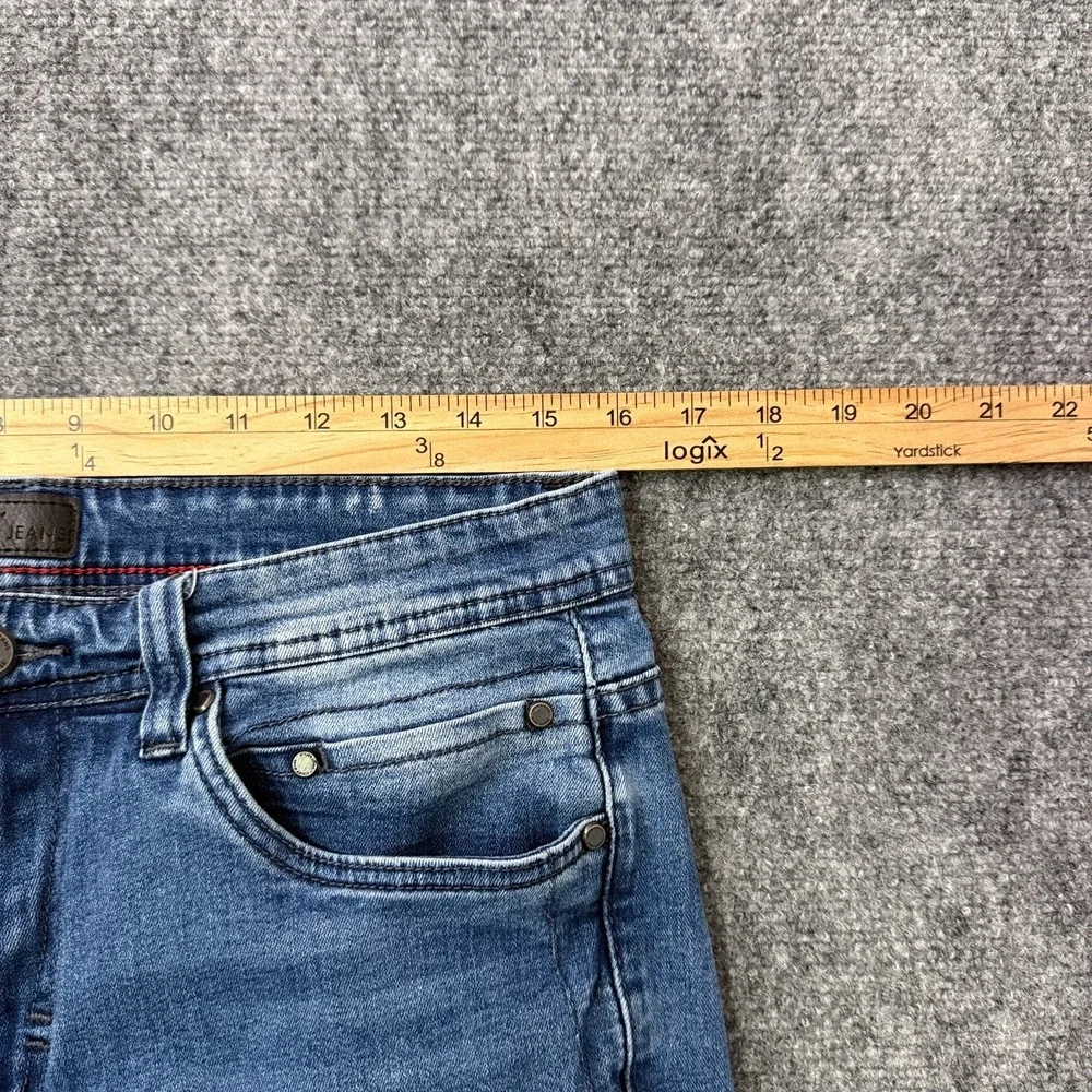 Steve's Jeans Mens 32x32 Medium Wash Straight Leg Stretch Denim Faded Whiskered
